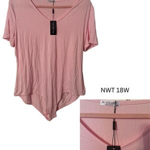 Women's Pink In’Voland V-Neck Bodysuit